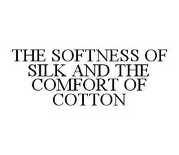 THE SOFTNESS OF SILK AND THE COMFORT OF COTTON trademark