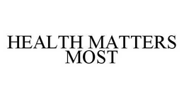 HEALTH MATTERS MOST trademark
