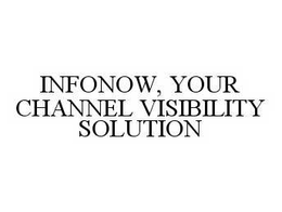 INFONOW, YOUR CHANNEL VISIBILITY SOLUTION trademark