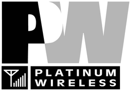 PLATINUM WIRELESS PW trademark