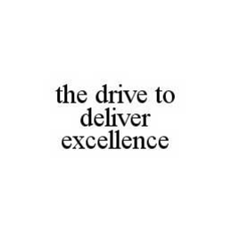 THE DRIVE TO DELIVER EXCELLENCE trademark