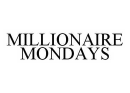 MILLIONAIRE MONDAYS trademark
