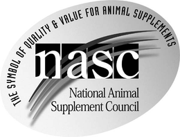 THE SYMBOL OF QUALITY & VALUE FOR ANIMAL SUPPLEMENTS NASC NATIONAL ANIMAL SUPPLEMENT COUNCIL trademark