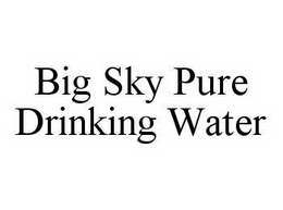 BIG SKY PURE DRINKING WATER trademark