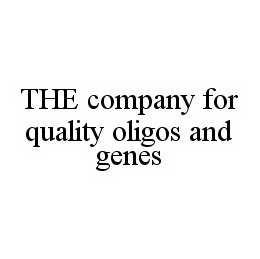 THE COMPANY FOR QUALITY OLIGOS AND GENES trademark