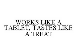 WORKS LIKE A TABLET, TASTES LIKE A TREAT trademark