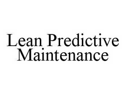 LEAN PREDICTIVE MAINTENANCE trademark