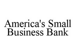 AMERICA'S SMALL BUSINESS BANK trademark