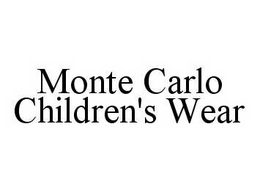 MONTE CARLO CHILDREN'S WEAR trademark
