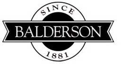 BALDERSON SINCE 1881 trademark