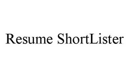 RESUME SHORTLISTER trademark