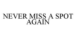 NEVER MISS A SPOT AGAIN trademark