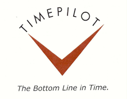TIMEPILOT THE BOTTOM LINE IN TIME. trademark