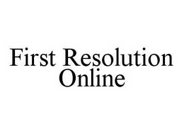 FIRST RESOLUTION ONLINE trademark