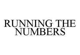 RUNNING THE NUMBERS trademark