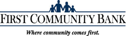 FIRST COMMUNITY BANK WHERE COMMUNITY COMES FIRST trademark