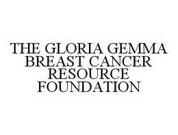 THE GLORIA GEMMA BREAST CANCER RESOURCE FOUNDATION trademark
