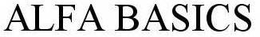 ALFA BASICS trademark