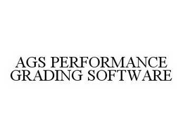 AGS PERFORMANCE GRADING SOFTWARE trademark