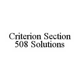 CRITERION SECTION 508 SOLUTIONS trademark