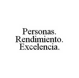 PERSONAS. RENDIMIENTO. EXCELENCIA. trademark