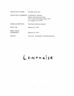 LEMONAISE trademark