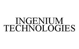 INGENIUM TECHNOLOGIES trademark