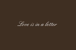 LOVE IS IN A LETTER trademark