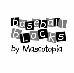 BASEBALL BLOCKS BY MASCOTOPIA trademark