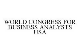 WORLD CONGRESS FOR BUSINESS ANALYSTS USA trademark
