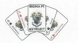 SIGMA PI ACE OBJECT SCHOLARSHIP LEADERSHIP SERVICE CAMPUS PRIDE trademark