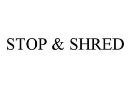 STOP & SHRED trademark