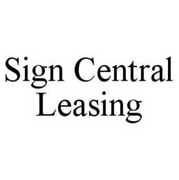 SIGN CENTRAL LEASING trademark