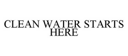 CLEAN WATER STARTS HERE trademark