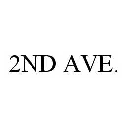 2ND AVE. trademark