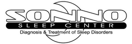 SONNO SLEEP CENTER DIAGNOSIS & TREATMENT OF SLEEP DISORDERS trademark
