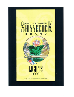 SHINNECOCK BRAND FULL FLAVOR CIGARETTES LIGHTS 100'S SOLD ONLY IN SOVEREIGN TERRITORY trademark