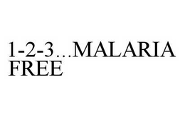 1-2-3...MALARIA FREE trademark