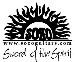 SOZO WWW.SOZOGUITARS.COM SWORD OF THE SPIRIT trademark