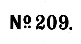 NO 209. trademark