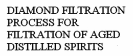 DIAMOND FILTRATION PROCESS FOR FILTRATION OF AGED DISTILLED SPIRITS trademark