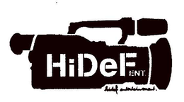 HIDEF ENT.  HIDEF ENTERTAINMENT trademark