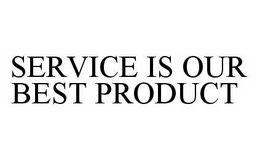 SERVICE IS OUR BEST PRODUCT trademark