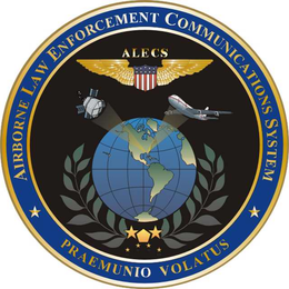 ALECS AIRBORNE LAW ENFORCEMENT COMMUNICATIONS SYSTEM PRAEMUNIO VOLATUS trademark
