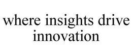 WHERE INSIGHTS DRIVE INNOVATION trademark