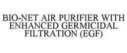 BIO-NET AIR PURIFIER WITH ENHANCED GERMICIDAL FILTRATION (EGF) trademark