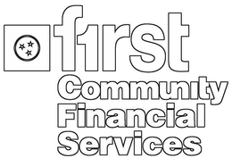 F1RST COMMUNITY FINANCIAL SERVICES trademark