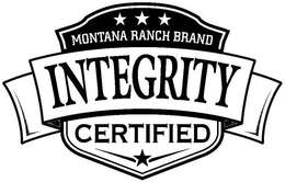 MONTANA RANCH BRAND INTEGRITY CERTIFIED trademark