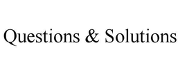 QUESTIONS & SOLUTIONS trademark