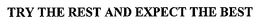 TRY THE RESTAND EXPECT THE BEST trademark